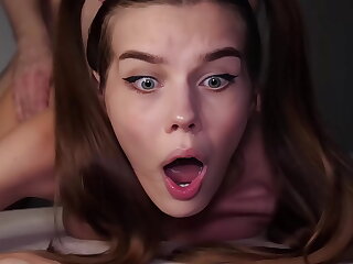 OMG&comma; MY Bum IS TOO TIGHT&excl; Cute Eighteen Yo Teenager Fights During Excruciating Anal Fuck - Alina Foxxx